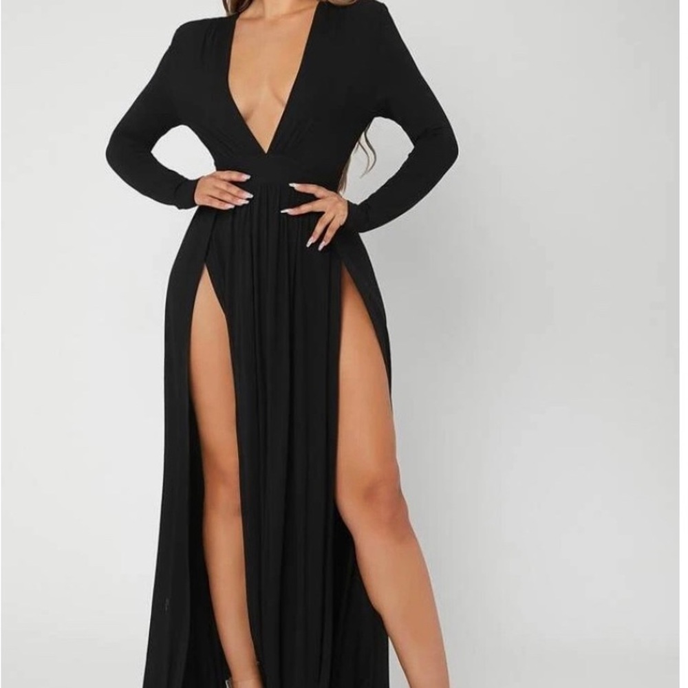 NWT Sexy black maxi dress